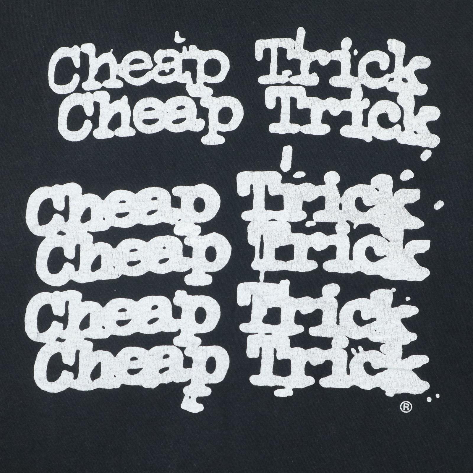 80年代 SCREEN STARS スクリーンスターズ Cheap Trick チープトリック Tシャツ ブラック (メンズ L) 中古 古着 A4383