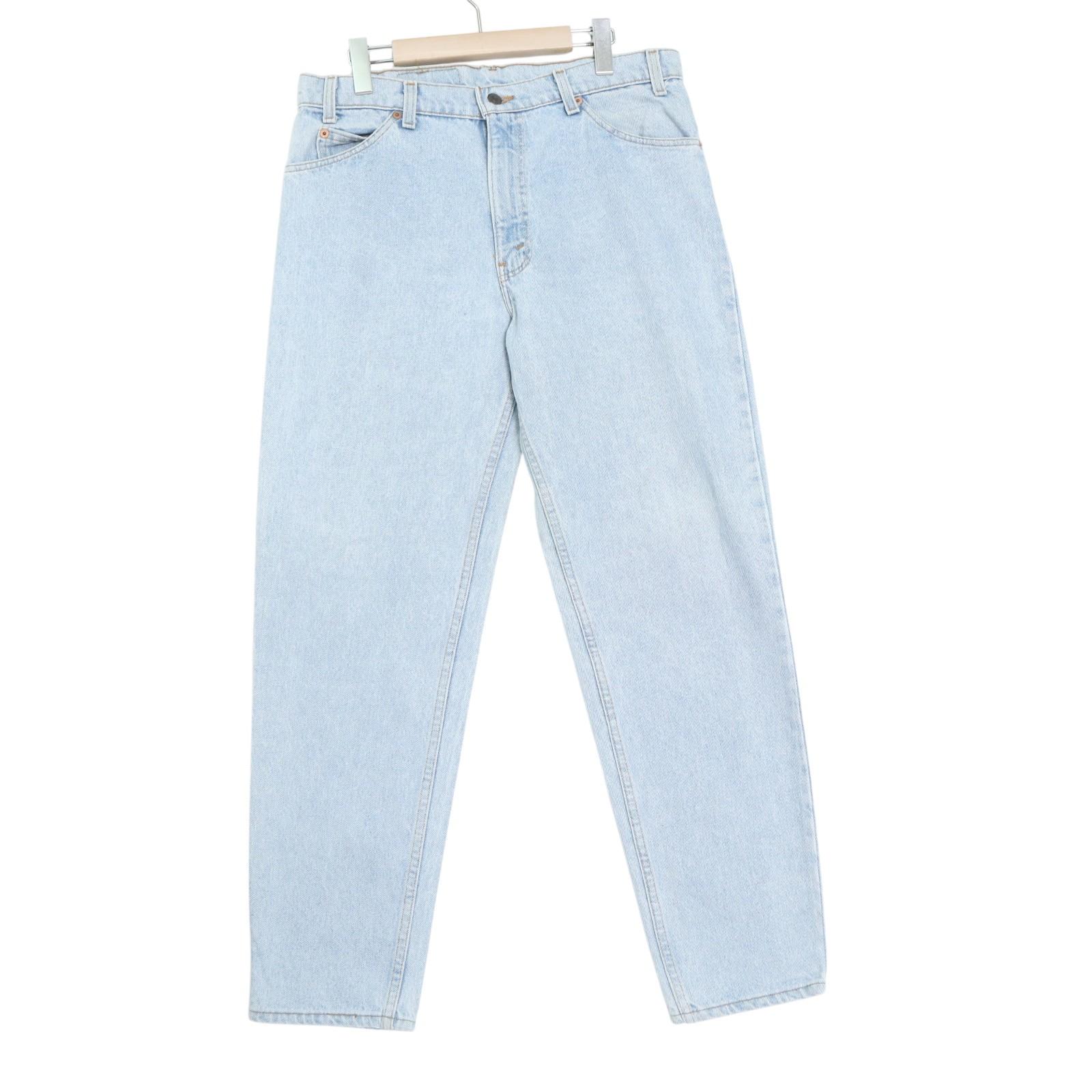 90年代 USA製 Levi's リーバイス 550 デニムパンツ オレンジタブ ライトブルー (メンズ W34 L30) 中古 古着 A4451