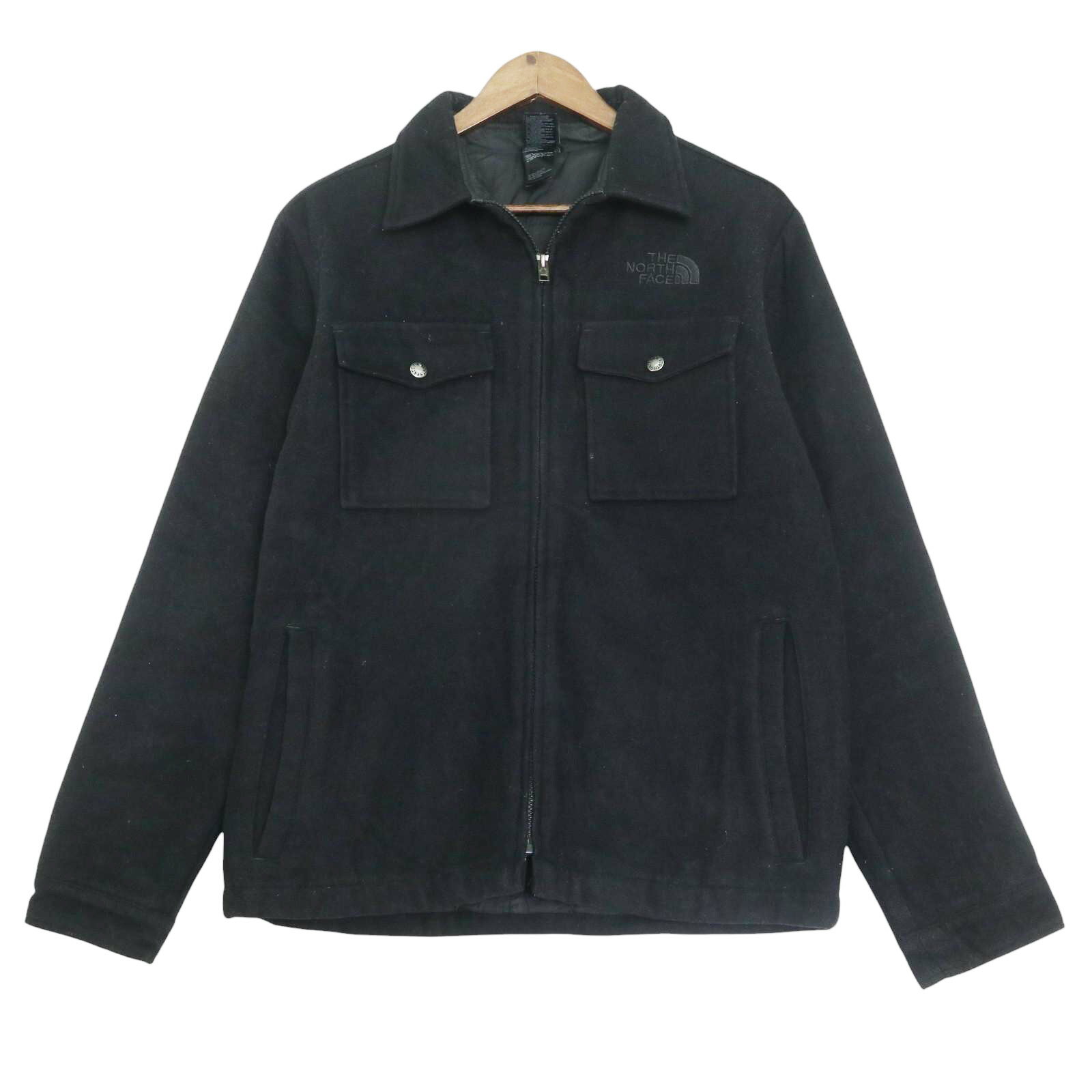 THE NORTH FACE ノースフェイス ウール 中綿ジャケット アウトドア ブラック（メンズ S ）中古 古着 A4431