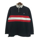 Polo by Ralph Lauren ポロ ラルフローレン ラガーシャツ ブラック (メンズ L) 中古 古着 T3926(4)