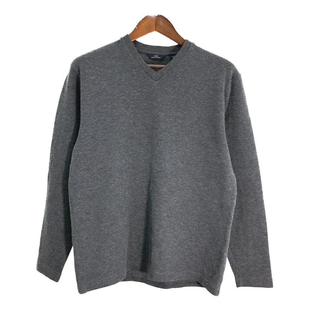 樂天商城 - Brooks Brothers ブルックスブラザーズ Vネック長袖Tシャツ グレー (メンズ S) 中古 古着 T4015