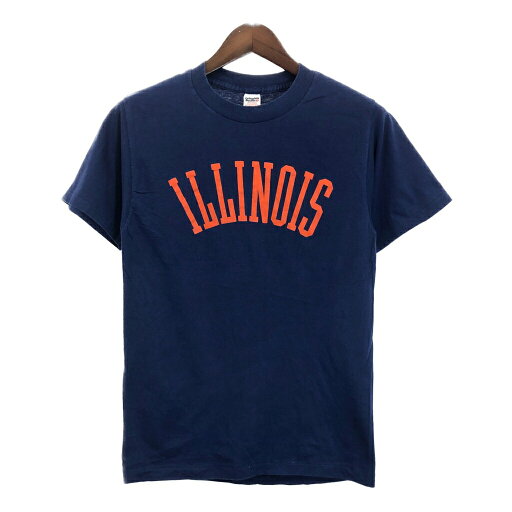 80年代 USA製 Collegiate Pacific 半袖Tシャツ カレッジ ネイビー (メンズ L) 中古 古着 T4111 80年代 USA製 Collegiate Pacific 半袖Tシャツ カレッジ ネイビー (メンズ L) 中古 古着 T4111