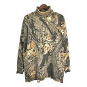 90年代 USA製 Cabela's カベラス リアルツリーカモ タートルネックTシャツ アウトドア (メンズ XL) 中古 古着 T4228(4)