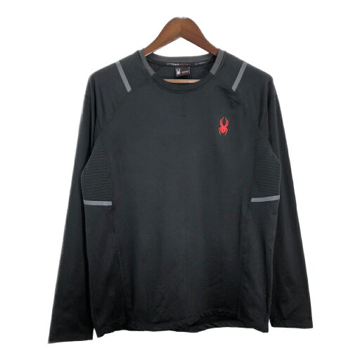 SPYDER スパイダー インナーTシャツ アウトドア ブラック (メンズ M相当) 中古 古着 T4314 SPYDER スパイダー インナーTシャツ アウトドア ブラック (メンズ M相当) 中古 古着 T4314
