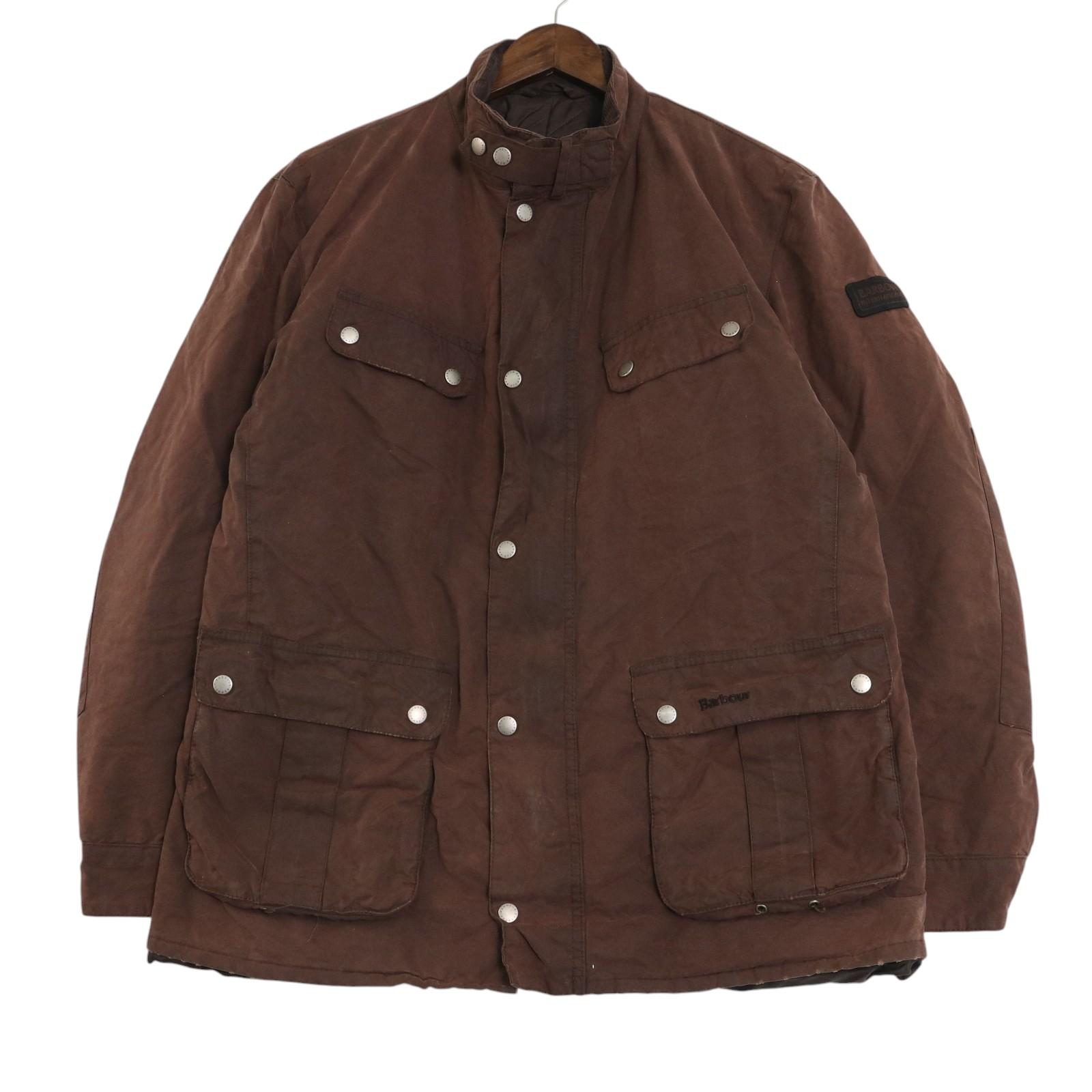 Barbour バブアー INTERNATIONAL インターナショナル オイルドジャケット ブラウン(メンズ XL )中古 古着 A4545