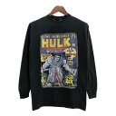 MARVEL インクレディブル・ハルク THE INCREDIBLE HULK 長袖Tシャツ コミック ムービー ブラック (メンズ M) 中古 古着 T4415