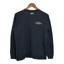 NARUTO Shippuden ナルト疾風伝 うずまきナルト 長袖Tシャツ アニメ 袖プリント ブラック (メンズ M) 中古 古着 T4423
