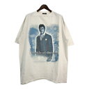 90年代 USA製 スカーフェイス SCARFACE 半袖Tシャツ 大きいサイズ ムービー ホワイト(メンズ 3XL)中古 古着 T4491(4)