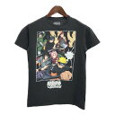 NARUTO Shippuden ナルト疾風伝 半袖Tシャツ アニメ キャラクター ブラック (メンズ S) 中古 古着 T4518