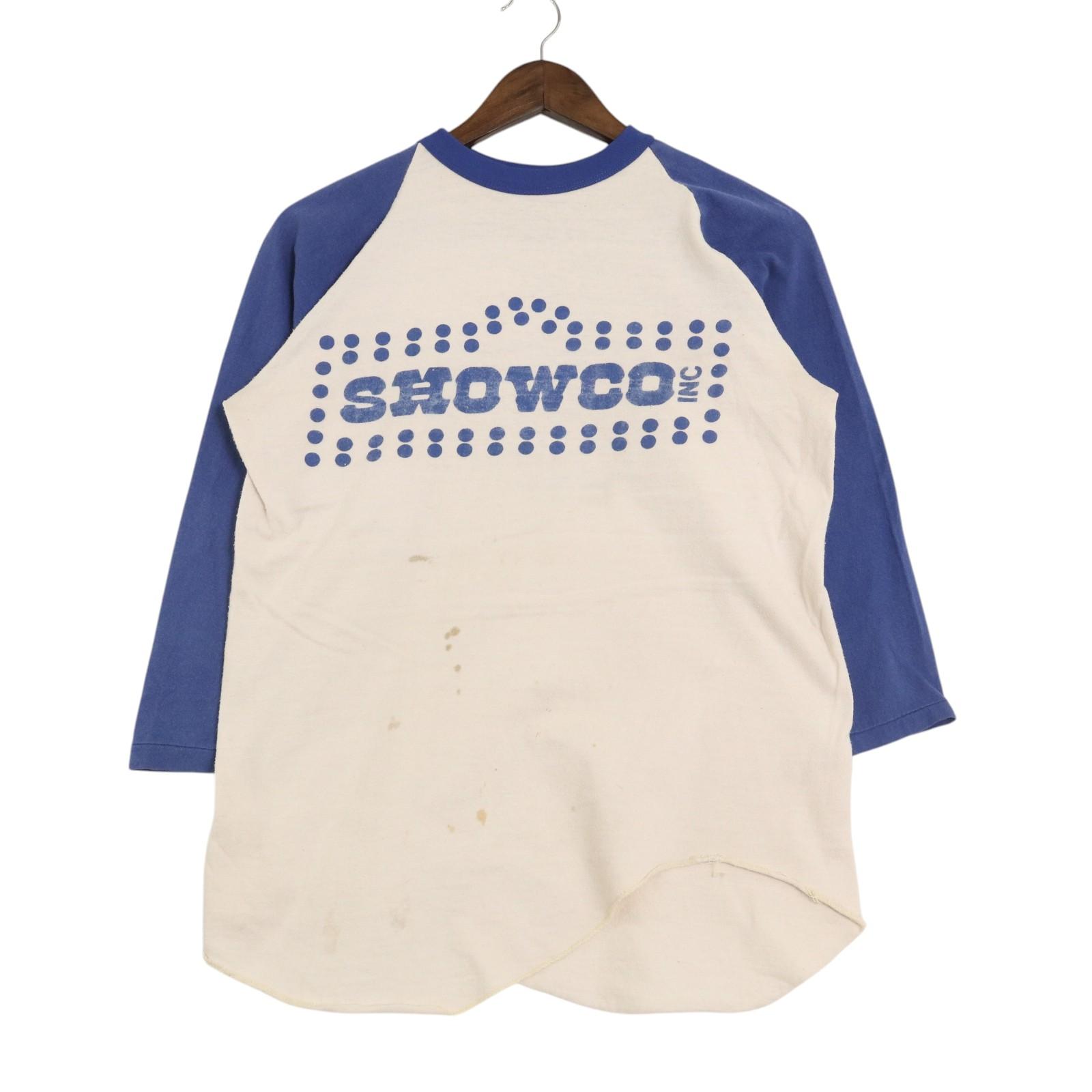 70年代 USA製 SHOWCO LED ZEPPELIN レッド・ツェッペリン 1975 ツアー STAFF 七部丈Tシャツ ヴィンテージ バンド(メンズ L )A4532