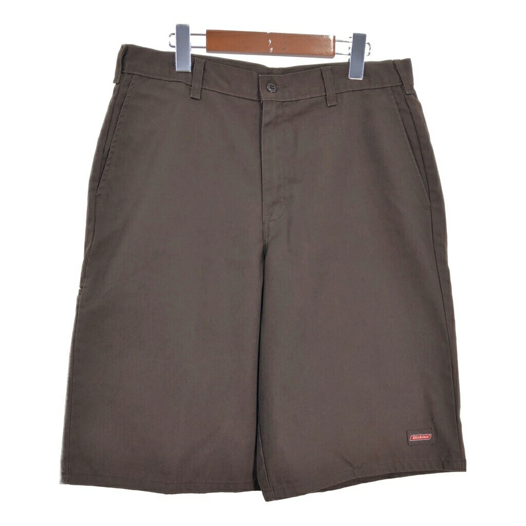 Dickies ディッキーズ ワークショートパンツ ブラウン (メンズ W34) 中古 古着 T4945