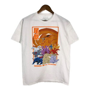 NARUTO Shippuden ナルト疾風伝 尾獣 半袖Tシャツ アニメ キャラクター ホワイト(メンズ L )中古 古着 T4966