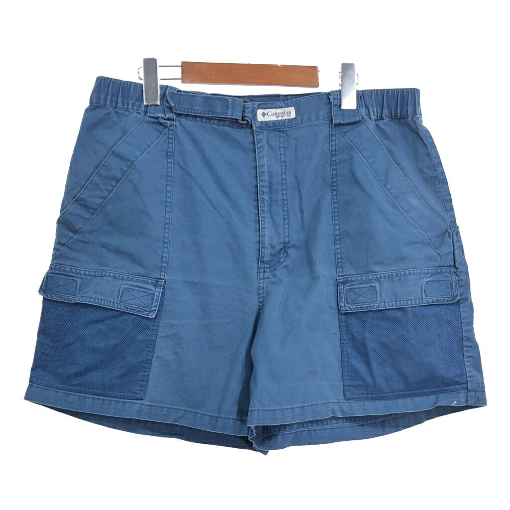 Columbia コロンビア PFG フィッシング ショートパンツ アウトドア ブルー(メンズ L)中古 古着 T5011