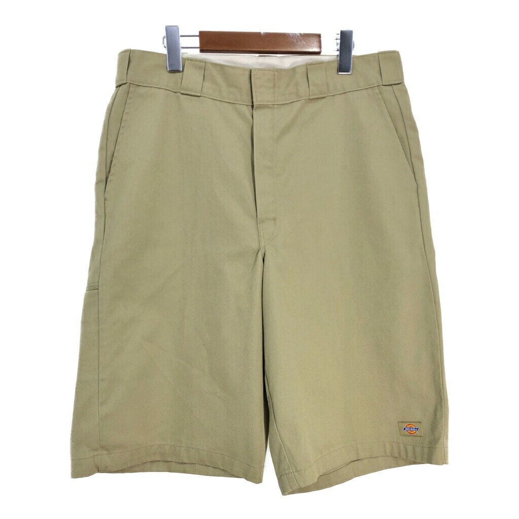 90年代 Dickies ディッキーズ ワーク ショートパンツ ベージュ(メンズ W34相当)中古 古着 T5067