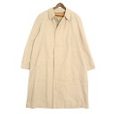 イングランド製 Aquascutum アクアスキュータム ステンカラーコート ベージュ(メンズ 42 R )中古 古着 A4659