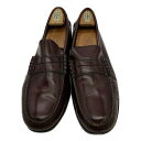 FLORSHEIM フローシャイム コインローファー レザーシューズ ワインレッド(メンズ 9 1/2 D)中古 古着 KA1981(4)