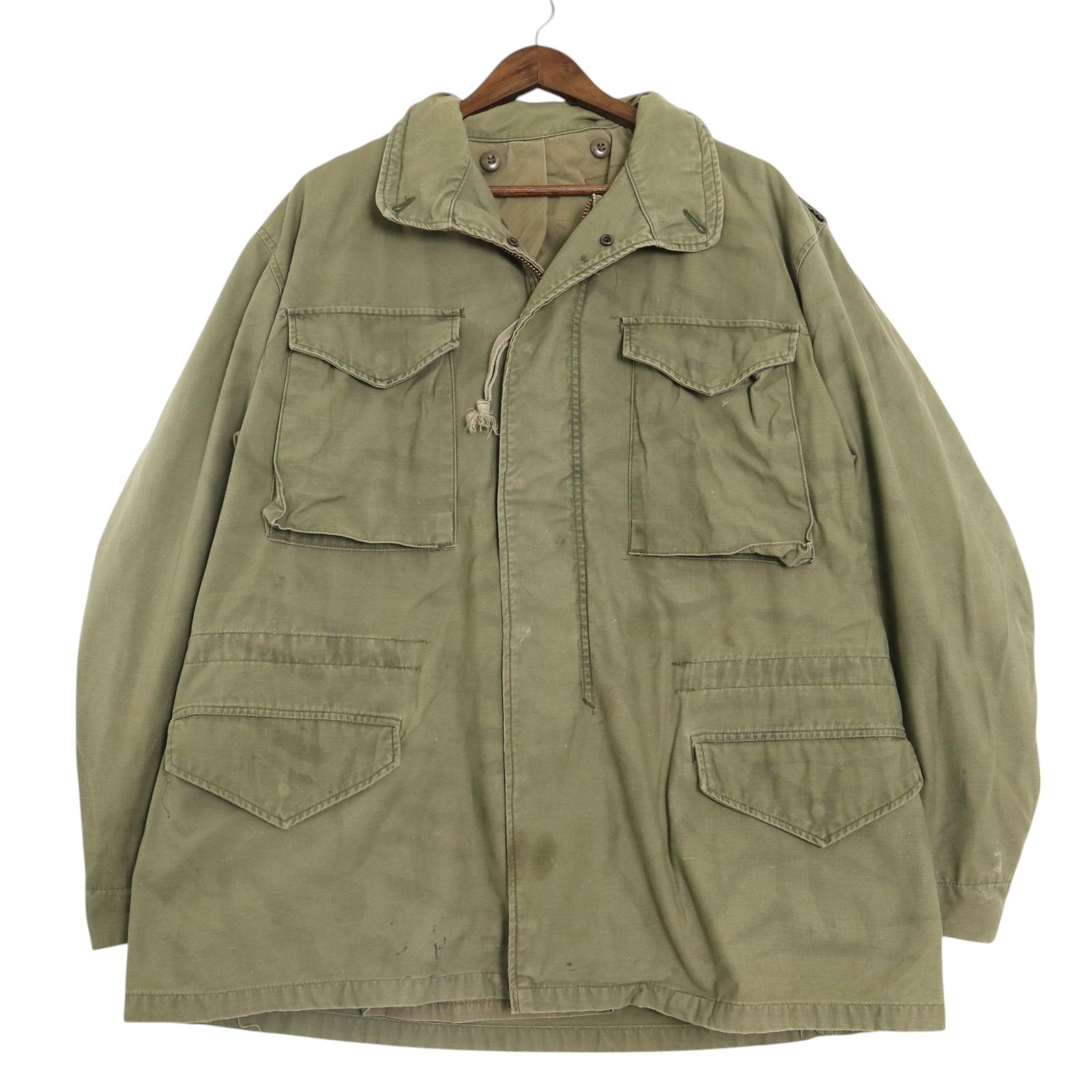 樂天商城 - 米軍実物 U.S.ARMY M-65 フィールドジャケット 3rd ミリタリー オリーブ（メンズ LARGE相当）中古 古着 A4763
