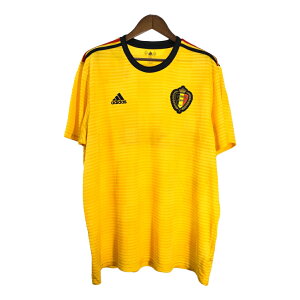 adidas アディダス サッカー ベルギー代表 ユニフォーム プロチーム スポーツ イエロー(メンズ XL )中古 古着 T5510