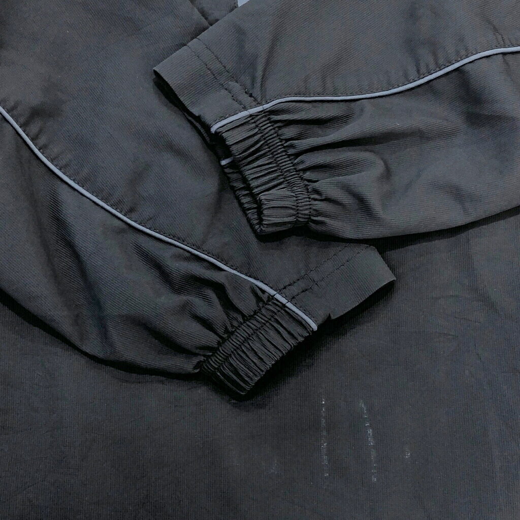 adidas アディダス ハーフジップ プルオーバージャケット スポーツ ブラック（メンズ L ）中古 古着 T5577