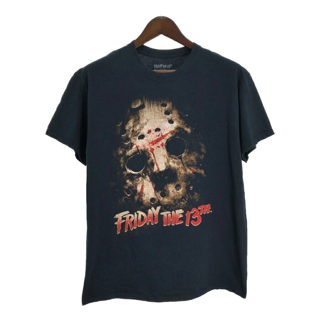 13日の金曜日 Friday the 13th 半袖Tシャツ ムービー ブラック(メンズ L)中古 古着 T5667
