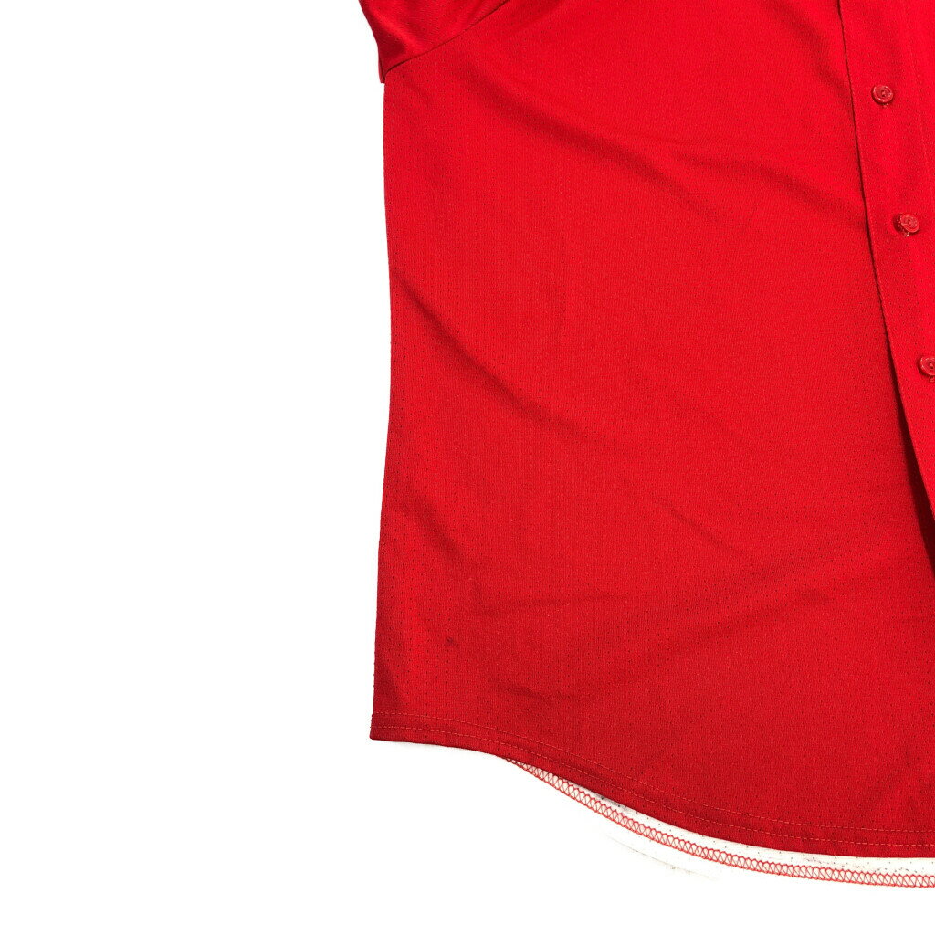 00年代 USA製 Majestic マジェスティック MLB アトランタ・ブレーブス ユニフォーム 大きいサイズ プロチーム(メンズ 2XL)中古 古着 T5897