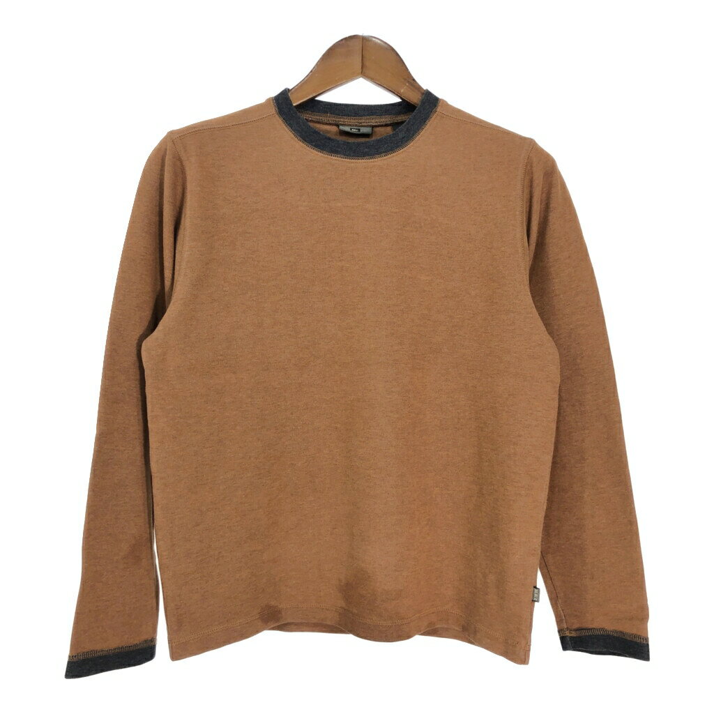 REI アール・イー・アイ 長袖Tシャツ アウトドア ブラウン(メンズ S)中古 古着 T6598