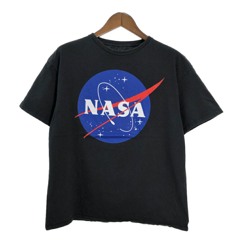 BUZZALDRIN NASA 半袖Tシャツ ブラック(メンズ XL)中古 古着 T6657