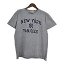 Fanatics MLB ニューヨーク・ヤンキース 半袖Tシャツ プロチーム メジャーリーグ グレー(メンズ XL)中古 古着 T6684(4)
