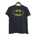 バットマン BATMAN 半袖Tシャツ ムービー ブラック(メンズ L)中古 古着 T6693(4)
