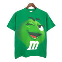 90年代 M&M’s Chocolate 半袖Tシャツ グリーン(メンズ MEDIUM)中古 古着 T7079
