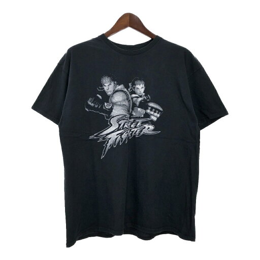 ストリートファイター Street Fighter 半袖Tシャツ ゲーム キャラクター ブラック(メンズ L相当)中古 古着 T7316 ストリートファイター Street Fighter 半袖Tシャツ ゲーム キャラクター ブラック(メンズ L相当)中古 古着 T7316