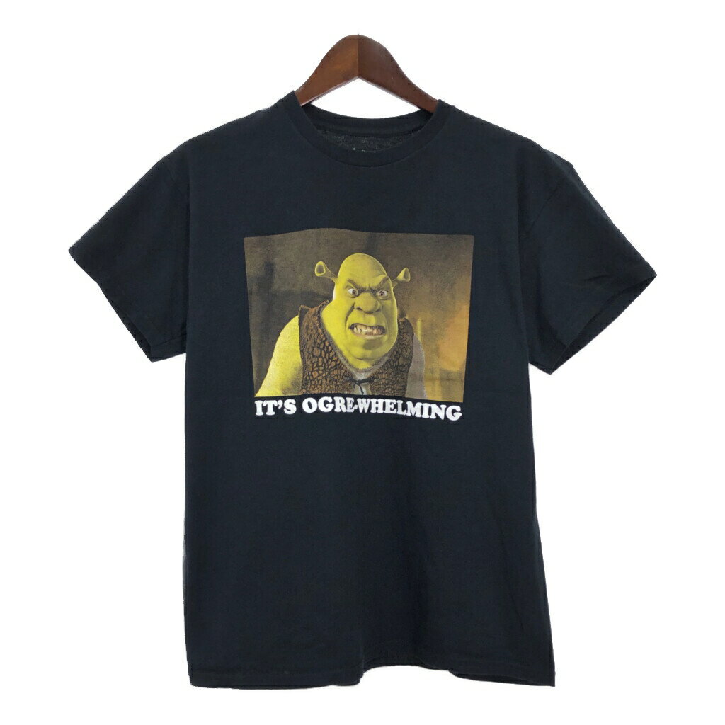 SHReK シュレック 半袖Tシャツ ムービー キャラクター ブラック(メンズ L)中古 古着 T7318