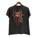 スパイダーマン SPIDERMAN 半袖Tシャツ ムービー ブラック(メンズ M)中古 古着 T7540