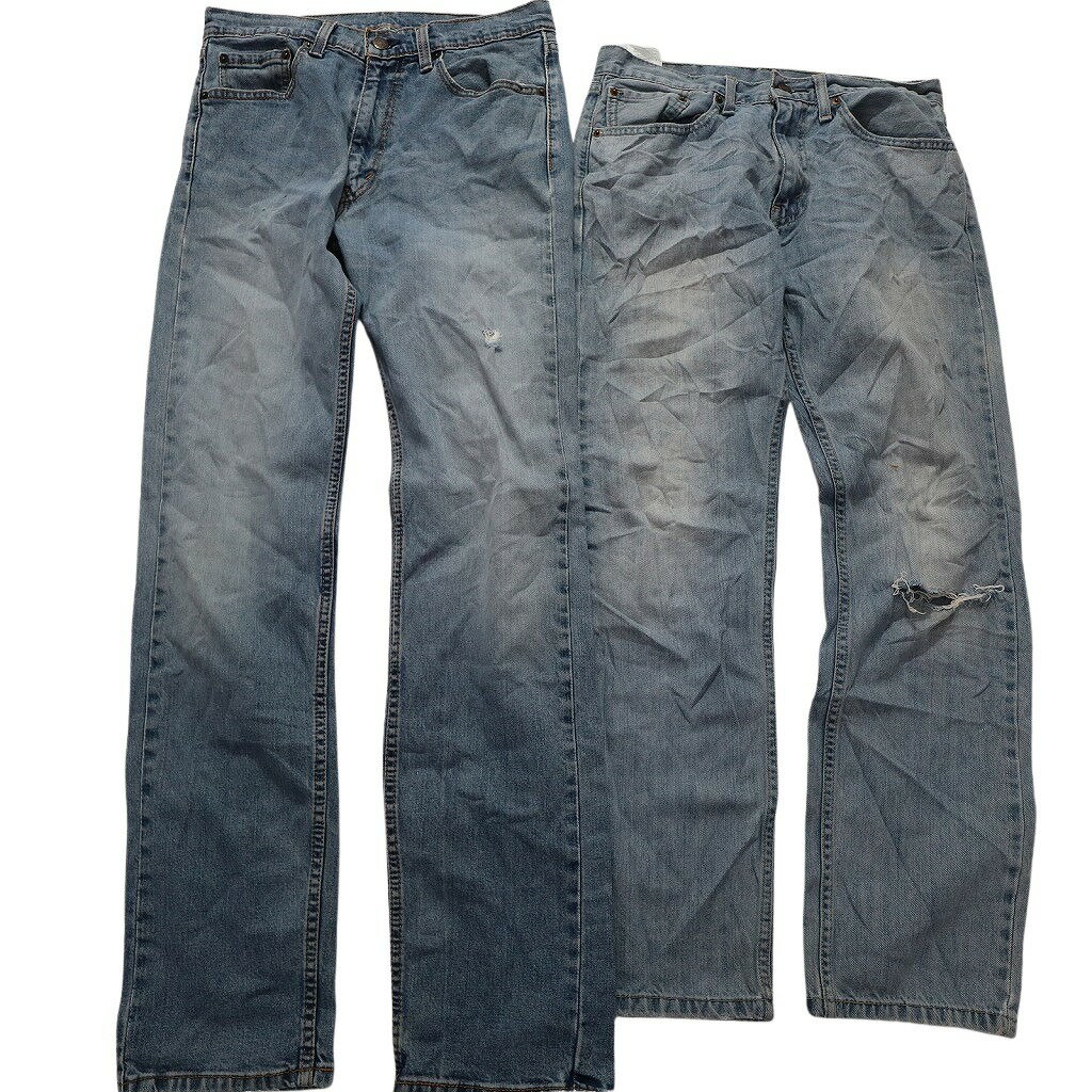 【B品】古着卸 まとめ売り リーバイス 505 デニム パンツ 6枚セット (メンズ 31 /32 /33 /34 ) インディゴブルー 中古 古着 MZ4818