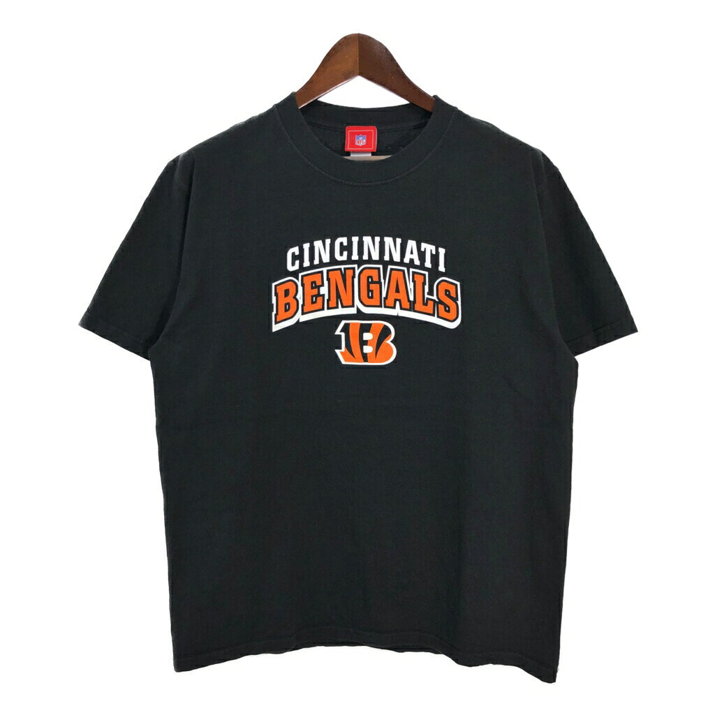 樂天商城 - NFL シンシナティ・ベンガルズ 半袖Tシャツ プロチーム アメフト ブラック(メンズ L)中古 古着 T7592