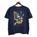 僕のヒーローアカデミア 半袖Tシャツ 大きいサイズ アニメ キャラクター ネイビー(メンズ 2XL)中古 古着 T7635