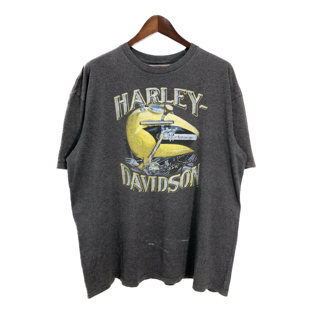 HARLEY DAVIDSON ハーレーダビッドソン 半袖Tシャツ グレー(メンズ 2XL)中古 古着 T7836