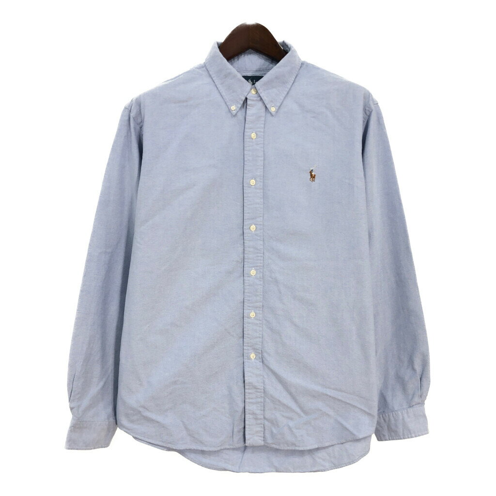 RALPH LAUREN ラルフローレン 長袖ボタンダウンシャツ ライトブルー(メンズ XL)中古 古着 T7859