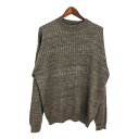 AXIST モックネック レーヨン/コットンニット セーター オリーブ(メンズ XL)中古 古着 T7911