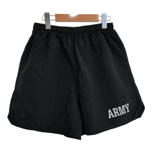 00年代 米軍実物 U.S.ARMY PFU トレーニングショートパンツ ミリタリー ブラック(メンズ MEDIUM)中古 古着 T7954 00年代 米軍実物 U.S.ARMY PFU トレーニングショートパンツ ミリタリー ブラック(メンズ MEDIUM)中古 古着 T7954