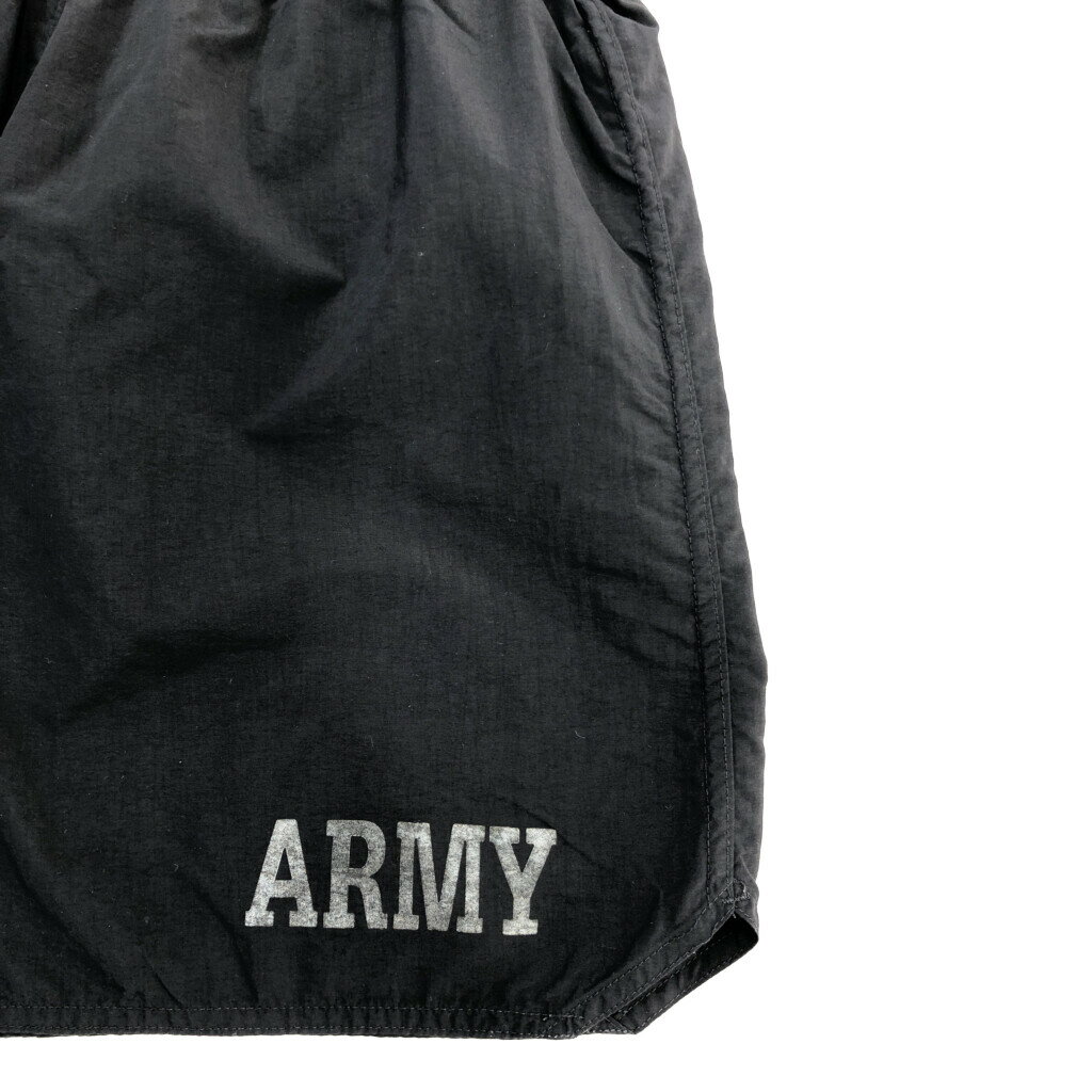 米軍実物 U.S.ARMY PFU トレーニングショートパンツ ミリタリー ブラック(メンズ SMALL相当)中古 古着 T8044