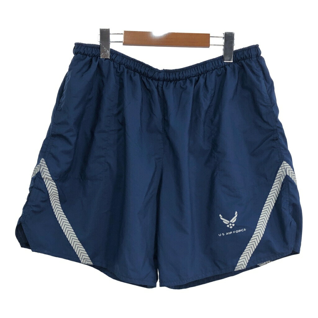 U.S.AIRFORCE PTU トレーニングショートパンツ ミリタリー ネイビー(メンズ XL)中古 古着 T8079