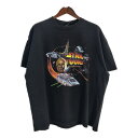 90年代 Walt Disney World スター・ウォーズ STAR WARS STAR TOURS 半袖Tシャツ ムービー ブラック(メンズ XL相当)中...