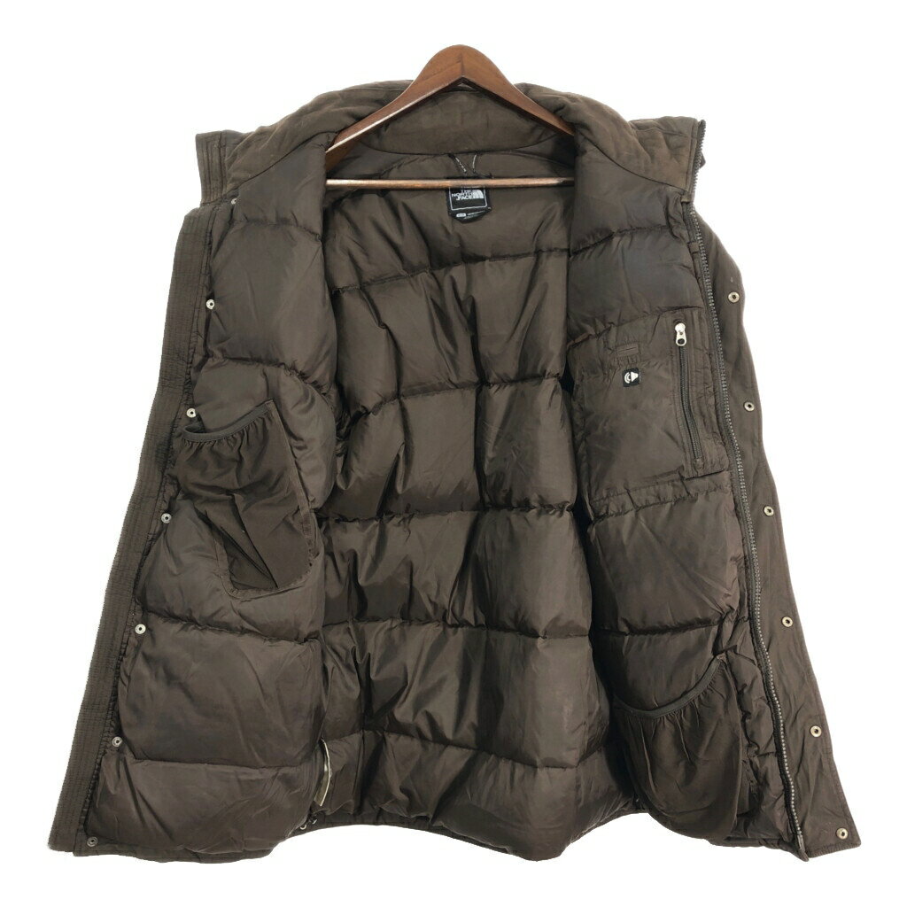 THE NORTH FACE ノースフェイス HYVENT マクマードパーカー ダウンジャケット アウトドア ブラウン(メンズ M)中古 古着 T8207