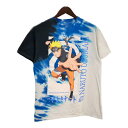 NARUTO Shippuden ナルト疾風伝 うずまきナルト 半袖Tシャツ アニメ タイダイ キャラクター マルチカラー(メンズ L)中古 古着 T8211