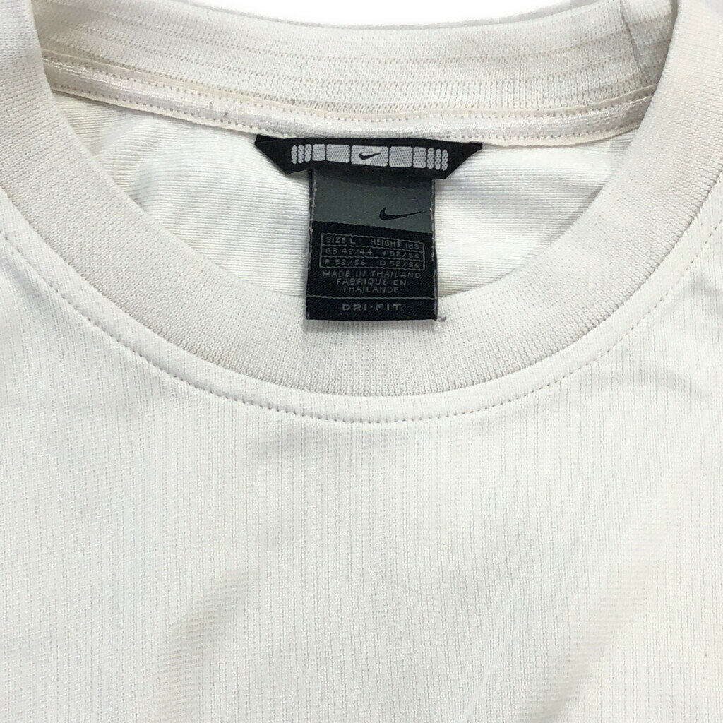 00年代 NIKE ナイキ ワンポイントロゴ 半袖Tシャツ スポーツ ホワイト(メンズ L)中古 古着 T8414