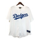 00年代 Majestic MLB ロサンゼルス・ドジャース マニー・ラミレス ユニフォーム プロチーム(メンズ XL相当)中古 古着 T8447(4)