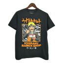 NARUTO Shippuden ナルト疾風伝 うずまきナルト 半袖Tシャツ アニメ ブラック(メンズ L)中古 古着 T8470