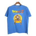 ドラゴンボールZ 孫悟空 半袖Tシャツ アニメ キャラクター ブルー(メンズ L)中古 古着 T8735