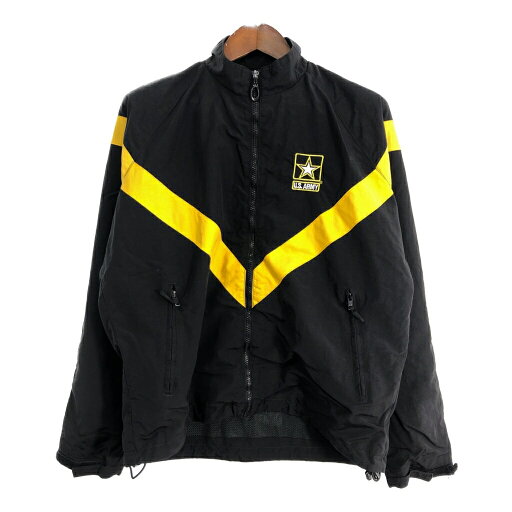 米軍実物 U.S.ARMY APFU トレーニングジャケット ミリタリー ブラック(メンズ MEDIUM REGULAR)中古 古着 T8741 米軍実物 U.S.ARMY APFU トレーニングジャケット ミリタリー ブラック(メンズ MEDIUM REGULAR)中古 古着 T8741
